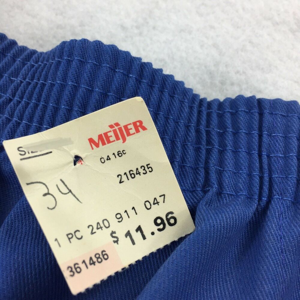 Vintage NWT 1970s Booth Bay Plus Skirt Size 34 Womens Solid Blue Rainbow Belts - Picture 6 of 9